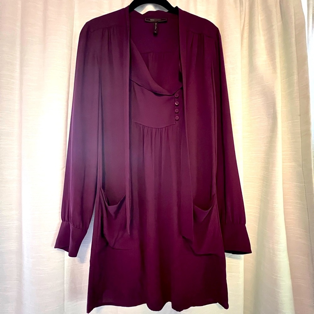 🦋 SOLD BCBG MAXAZRIA Deep Purple Short Dress NWOT